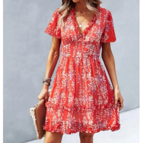 Boho frill trim dress - Picture 4 of 10